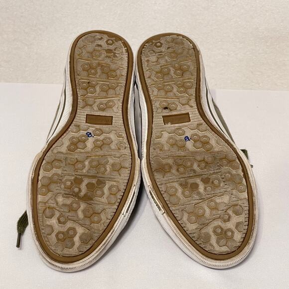 Skechers Shoes Women 10 Olive Green Canvas Low Top Skateboard Punk Grunge Army - Picture 2 of 9